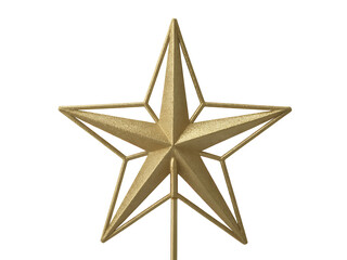 Obraz premium Christmas tree topper isolated on transparent background