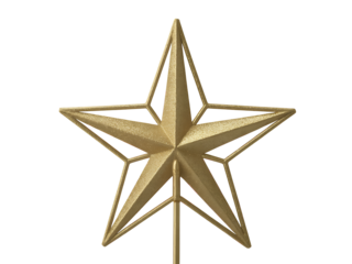 Christmas tree topper isolated on transparent background