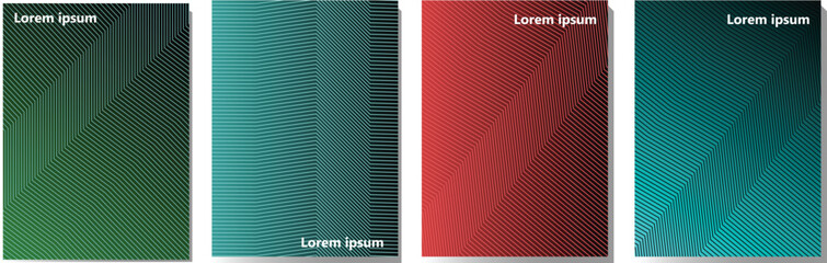 set of gradient minimal poster templates with elegant color transitions for business branding creative design and professional cover layout