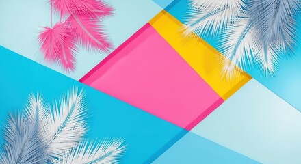 Colorful christmas background with fir branches and copy space