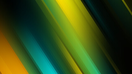 Abstract swirls of vibrant green yellow blue and orange paint strokes