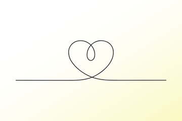 Simple Heart Line Art