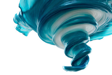 Swirling teal cyclone funnel art for creative design projects