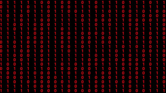 Binary code numbers sequence animation,Abstract binary code background. Futuristic cyberspace.  Web developer. Digital computer code.