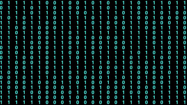 Binary code numbers sequence animation,Abstract binary code background. Futuristic cyberspace.  Web developer. Digital computer code.