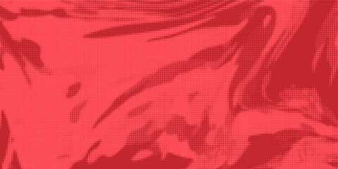 Red halftone pattern. Retro comic gradient background. Bright red pixelated dotted texture overlay.