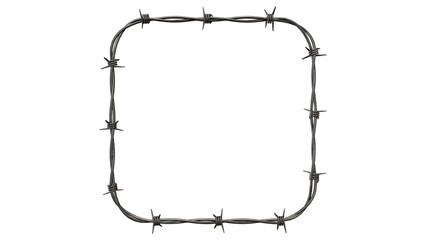 barbed wire frame isolated