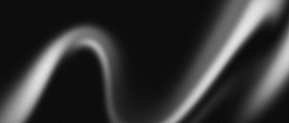 Black white grainy gradient background, dark monochrome abstract noise texture for banner backdrop poster or header cover design