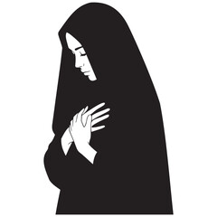 Veiled Woman in Prayer