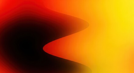 Vibrant abstract gradient with fiery red and yellow waves