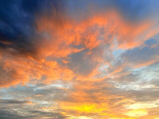 Fototapeta premium red sunset sky