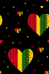 Reggae pattern created with Generative AI Technology, ai, generative