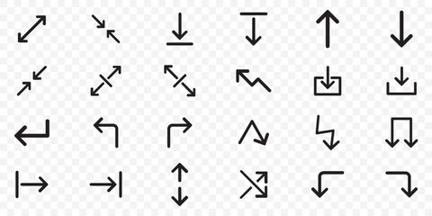 Arrow icon set cursor arrow up down and symbol icons. Modern simple solid arrows collection web design . Arrow icon set. Arrow.