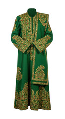 Green kashmiri pheran with embroidery isolated on transparent background