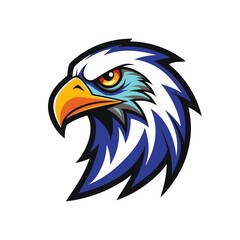 Fierce eagle head mascot logo design