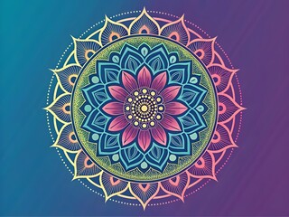 Naklejka premium Colorful abstract floral mandala background