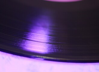 grunge background with vinyl disk retro vintage music 60s, 70s, 80s record artistic photo