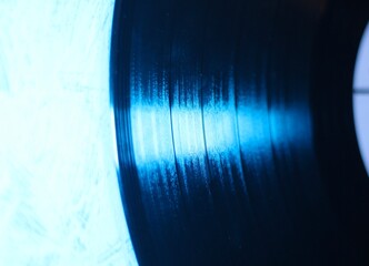 grunge background with vinyl disk retro vintage music 60s, 70s, 80s record artistic photo