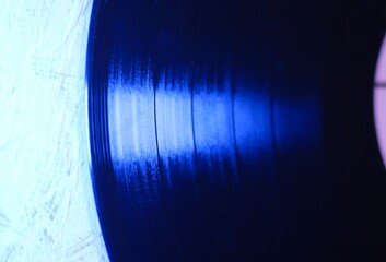 grunge background with vinyl disk retro vintage music 60s, 70s, 80s record artistic photo