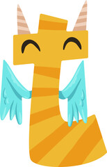 Cute monster alphabet for baby design with funny cartoon letters