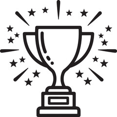 Trophy Icon Celebrating Achievement Victory and Success in Business or Sports