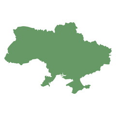 Obraz premium map of Ukraine green