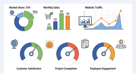 Dashboard Visualization of Key Performance Indicators for Business Success