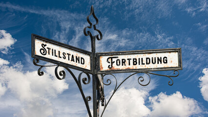 Signposts the direct way to further Education versus Standstill