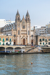 Naklejka premium Chiesa del Monte Carmelo - Balluta Bay - Sliema - Malta