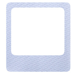 Isolated Blank White Polaroid Photo Frame with Tape