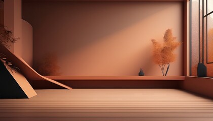 cozy empty area scene empty interior minimal style with empty space for products presentation or text for advertising