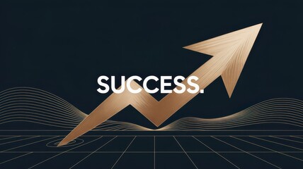 Achieve success with this upward trending arrow, visualizing growth and progress for your business in a modern and dynamic design, inspiring confidence!