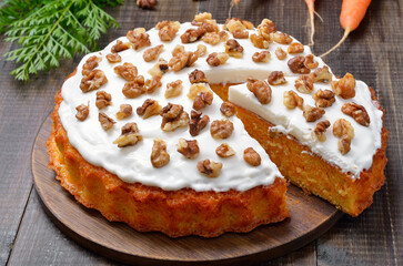 Homemade carrot cake