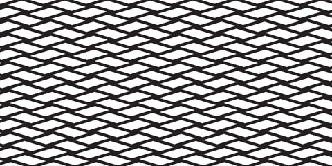 Black metal mesh seamless pattern vector illustration. Metal grid pattern. Silhouette Steel wire Chain link Fence Pattern.