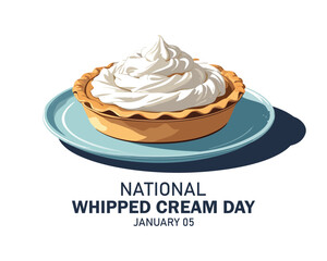 vector graphic of national whipped cream day good for national whipped cream day celebration. flat design. flyer design. flat illustration.