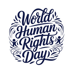 Human Rights Day Typography Design.
