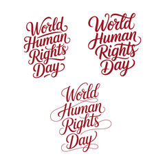 Human Rights Day Typography Design.
