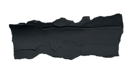 Cracked dark asphalt sample . Isolated on transparent background, png