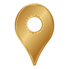 Gold location pin icon