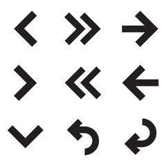 Essential Arrow Icons Design Set