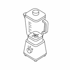 Simple Line Art Kitchen Appliance Blender for Smoothie Making Equipment