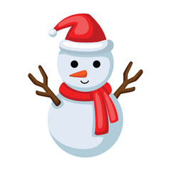 Snowman Icon Design. Christmas Design