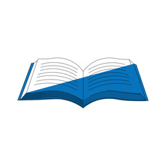 open book isolated , book