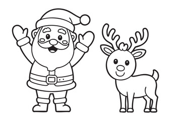 santa claus and reindeer