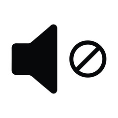 Mute speaker icon showing silent audio or no sound.