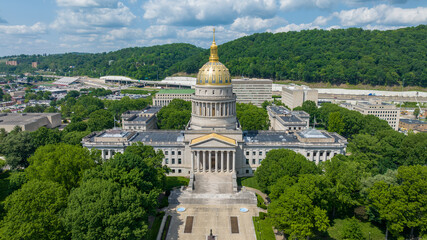 Aerial View of the West Virginia State Capitol in Charleston