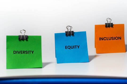 Learn and grow text with colorful paper notes on white background