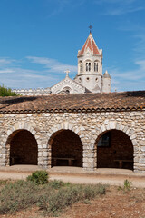 Abbaye de L&eacute;rins sur l'&icirc;le Saint-Honorat. &icirc;le de L&eacute;rins, Cannes, C&ocirc;te d'Azur, France	