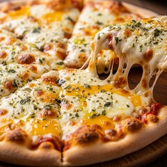 pizza with salami and cheese