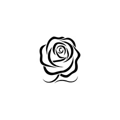 Minimalist rose logo
